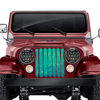 Dirty Acres® - 1-Pc Marble Style Teal Perforated Main Grille