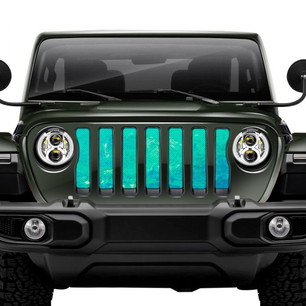 Dirty Acres® - 1-Pc Marble Style Teal Perforated Main Grille