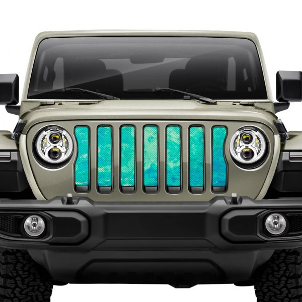 Dirty Acres® - 1-Pc Marble Style Teal Perforated Main Grille