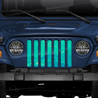Dirty Acres® - 1-Pc Marble Style Teal Perforated Main Grille