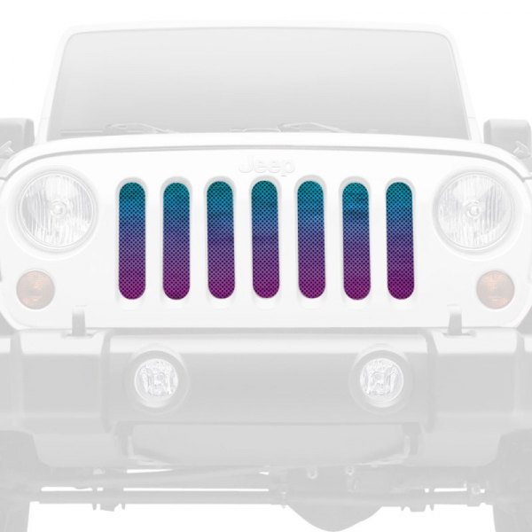 Dirty Acres® - 1-Pc Ombre Style Teal/Purple Perforated Main Grille
