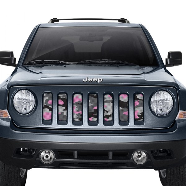 Dirty Acres® - 1-Pc Tactical Camo Style Pink/Black/Gray Perforated Main Grille