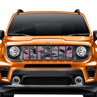 Dirty Acres® - 1-Pc Tactical Camo Style Pink/Black/Gray Perforated Main Grille