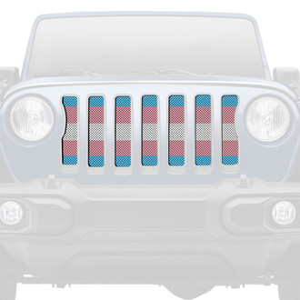 Dirty Acres® - 1-Pc Transgender Flag Style Perforated Main Grille