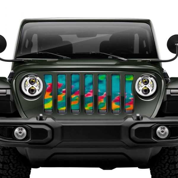 Dirty Acres® - 1-Pc Tropical Tie Dye Style Perforated Main Grille