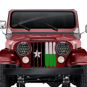 Dirty Acres® - 1-Pc Texas Flag Style Lime Perforated Main Grille