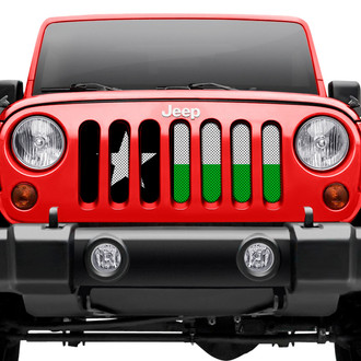 Dirty Acres® - 1-Pc Texas Flag Style Lime Perforated Main Grille