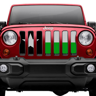Dirty Acres® - 1-Pc Texas Flag Style Lime Perforated Main Grille