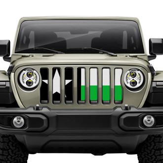 Dirty Acres® - 1-Pc Texas Flag Style Lime Perforated Main Grille