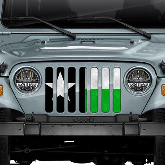 Dirty Acres® - 1-Pc Texas Flag Style Lime Perforated Main Grille