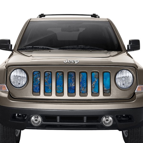 Dirty Acres® - 1-Pc Dirty Girl Undertow Camo Style Gray/Blue Perforated Main Grille