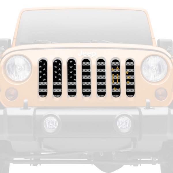 Dirty Acres® - 1-Pc Gold American III Percenters Style Perforated Main Grille