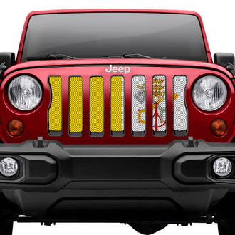 Dirty Acres® - 1-Pc Vatican City Flag Style Perforated Main Grille