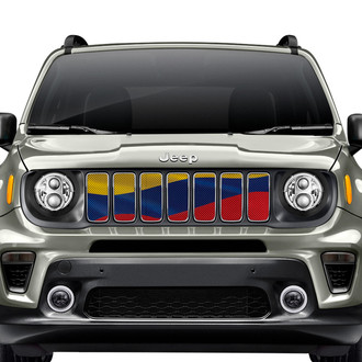Dirty Acres® - 1-Pc Waving Columbian Flag Style Perforated Main Grille