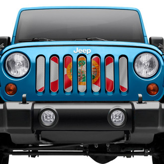 Dirty Acres® - 1-Pc Waving Florida State Flag Style Perforated Main Grille