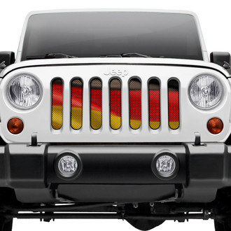 Dirty Acres® - 1-Pc Waving German Flag Style Perforated Main Grille