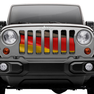 Dirty Acres® - 1-Pc Waving German Flag Style Perforated Main Grille