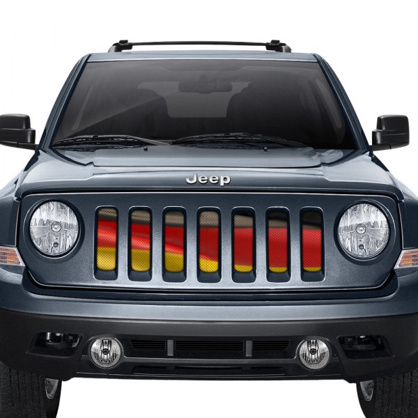 Dirty Acres® - 1-Pc Waving German Flag Style Perforated Main Grille