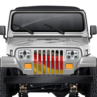 Dirty Acres® - 1-Pc Waving German Flag Style Perforated Main Grille