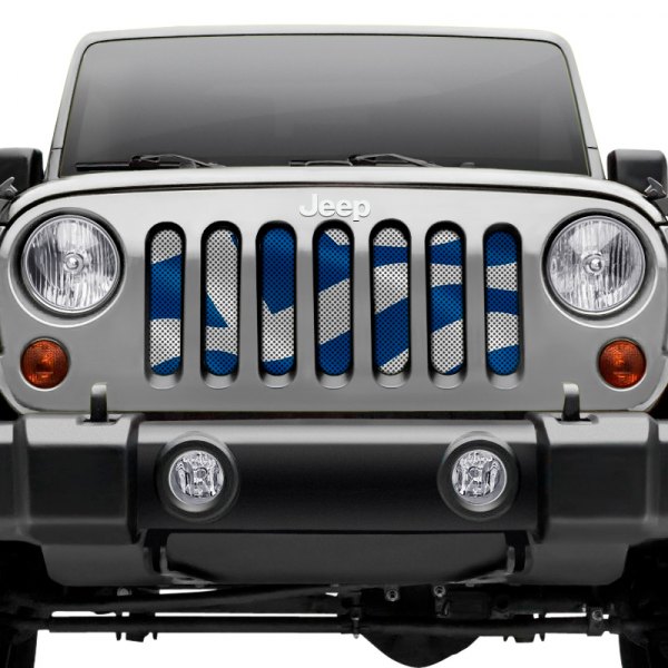 Dirty Acres® - 1-Pc Waving Greek Flag Style Perforated Main Grille