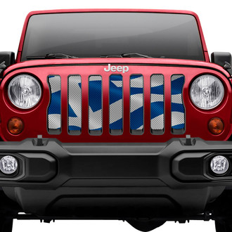 Dirty Acres® - 1-Pc Waving Greek Flag Style Perforated Main Grille