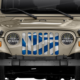 Dirty Acres® - 1-Pc Waving Greek Flag Style Perforated Main Grille