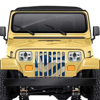Dirty Acres® - 1-Pc Waving Greek Flag Style Perforated Main Grille