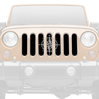 Dirty Acres® - 1-Pc White Compass Style Perforated Main Grille
