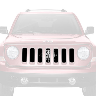 Dirty Acres® - 1-Pc White Compass Style Perforated Main Grille