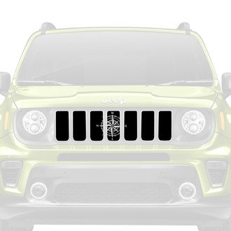 Dirty Acres® - 1-Pc White Compass Style Perforated Main Grille