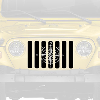 Dirty Acres® - 1-Pc White Compass Style Perforated Main Grille
