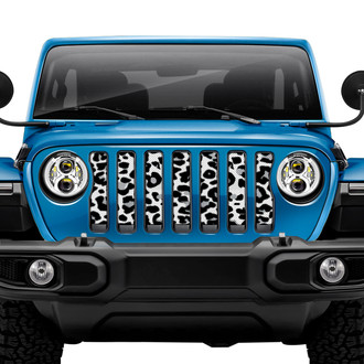 Dirty Acres® - 1-Pc Leopard Print Style White Perforated Main Grille