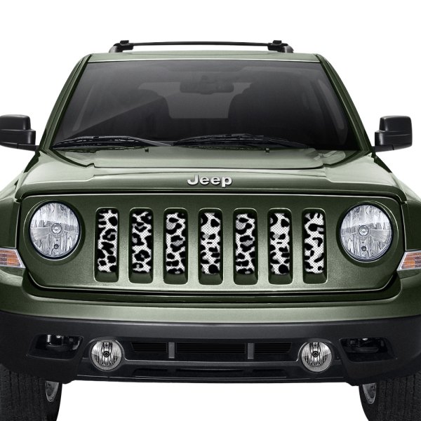 Dirty Acres® - 1-Pc Leopard Print Style White Perforated Main Grille