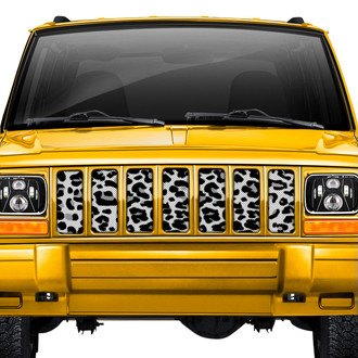 Dirty Acres® - 1-Pc Leopard Print Style White Perforated Main Grille
