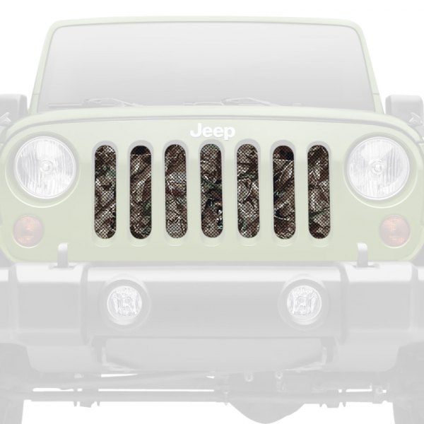 Dirty Acres® - 1-Pc Woodland Camo Style Tan Perforated Main Grille
