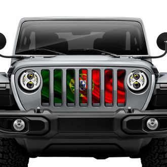 Dirty Acres® - 1-Pc Waving Portugal Flag Style Perforated Main Grille