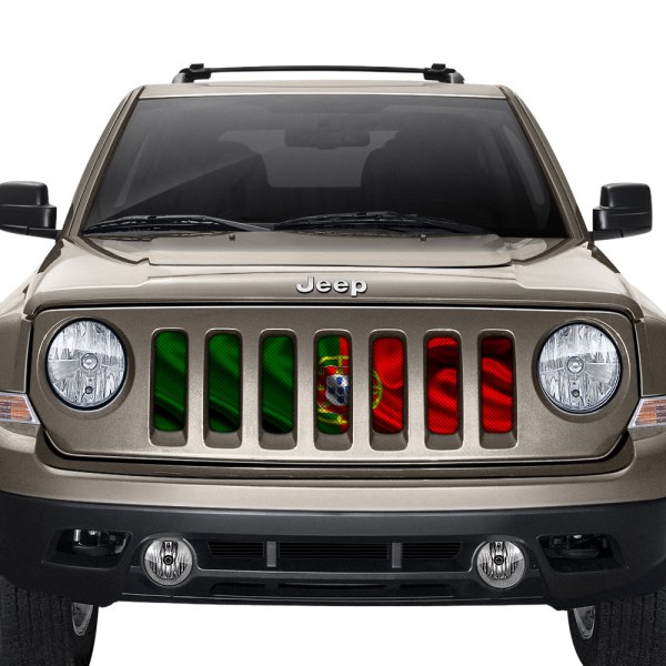 Dirty Acres® - 1-Pc Waving Portugal Flag Style Perforated Main Grille