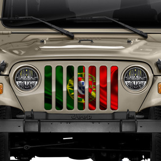 Dirty Acres® - 1-Pc Waving Portugal Flag Style Perforated Main Grille