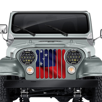 Dirty Acres® - 1-Pc Waving Samoan Flag Style Perforated Main Grille