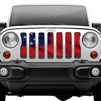 Dirty Acres® - 1-Pc Waving Samoan Flag Style Perforated Main Grille