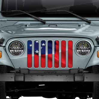 Dirty Acres® - 1-Pc Waving Samoan Flag Style Perforated Main Grille