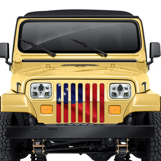 Dirty Acres® - 1-Pc Waving Samoan Flag Style Perforated Main Grille