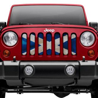 Dirty Acres® - 1-Pc Waving Scotland Flag Style Perforated Main Grille