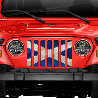Dirty Acres® - 1-Pc Waving Scotland Flag Style Perforated Main Grille