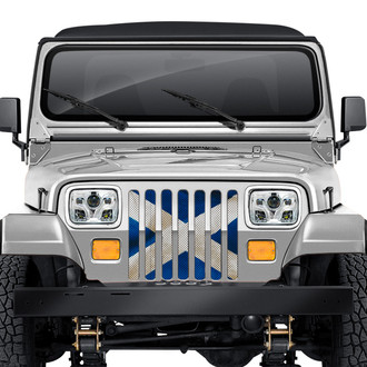 Dirty Acres® - 1-Pc Waving Scotland Flag Style Perforated Main Grille