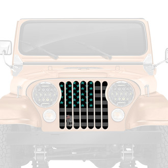 Dirty Acres® - 1-Pc World Trade Center Tribute American Flag Style Perforated Main Grille