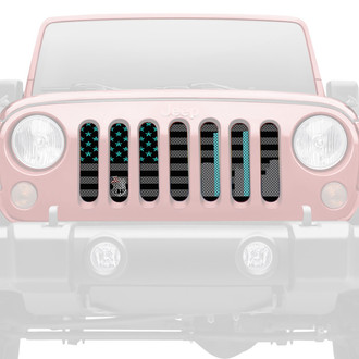 Dirty Acres® - 1-Pc World Trade Center Tribute American Flag Style Perforated Main Grille
