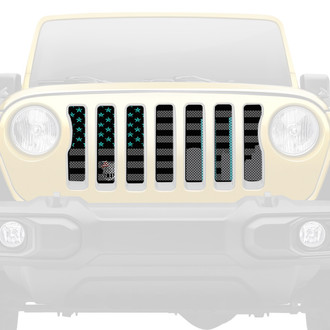 Dirty Acres® - 1-Pc World Trade Center Tribute American Flag Style Perforated Main Grille