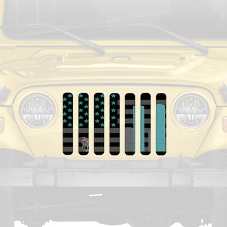 Dirty Acres® - 1-Pc World Trade Center Tribute American Flag Style Perforated Main Grille