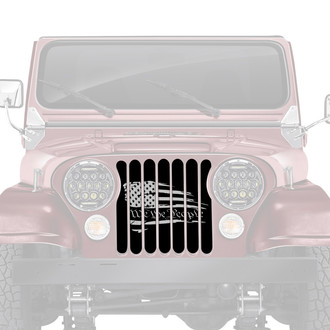 Dirty Acres® - 1-Pc "We The People" American Flag Style Perforated Main Grille